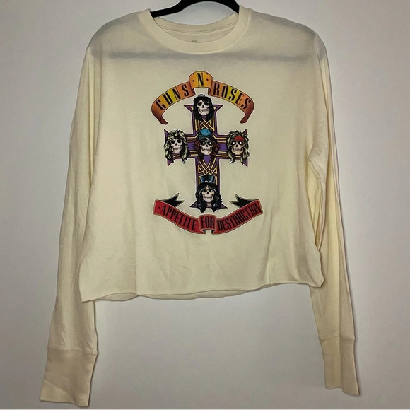 T&B Guns & Roses Graphic Long Sleeve Shirt - Picture 1 of 5